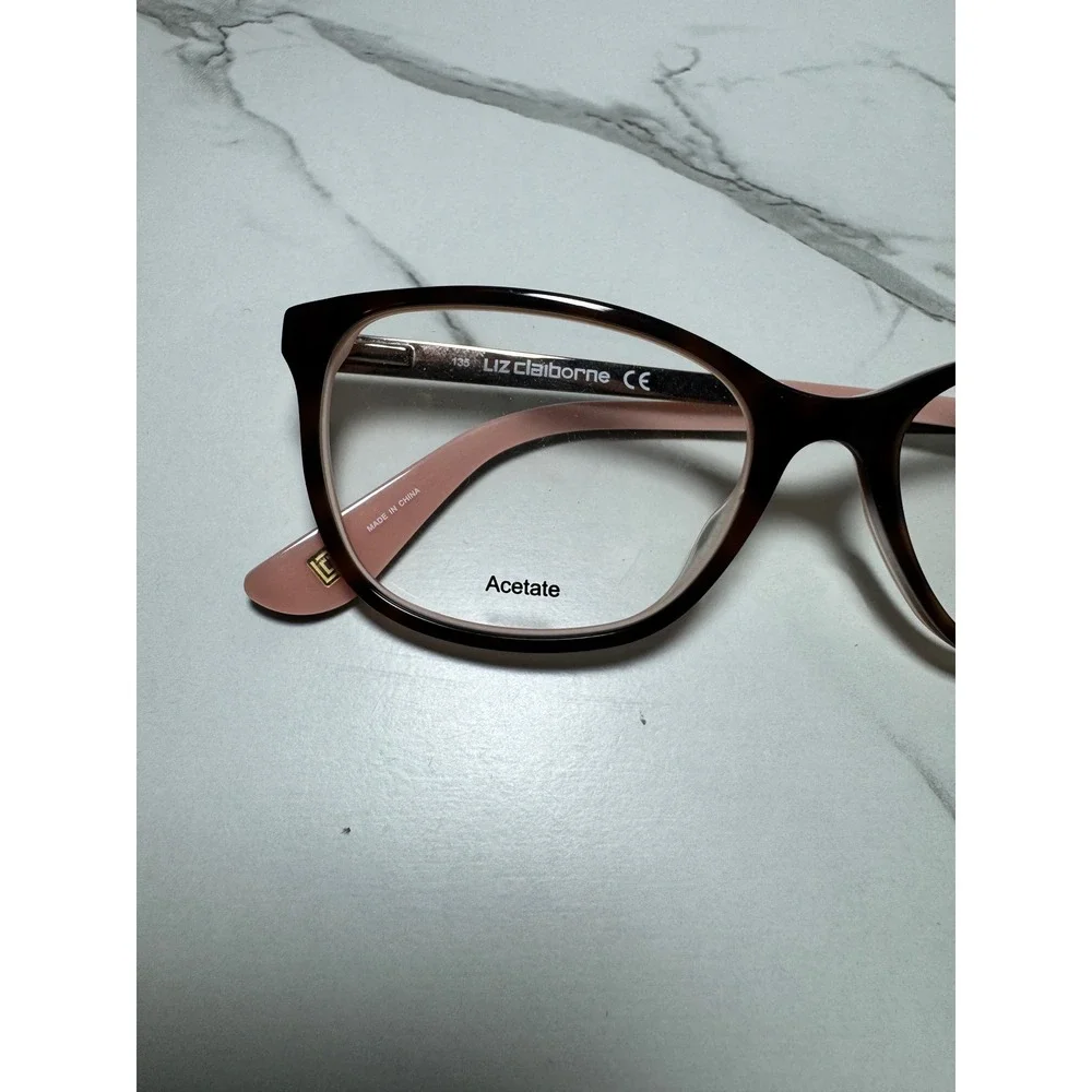 Liz Claiborne L647 HMV Tortoise Pink Acetate Eyeglass Frames 135mm